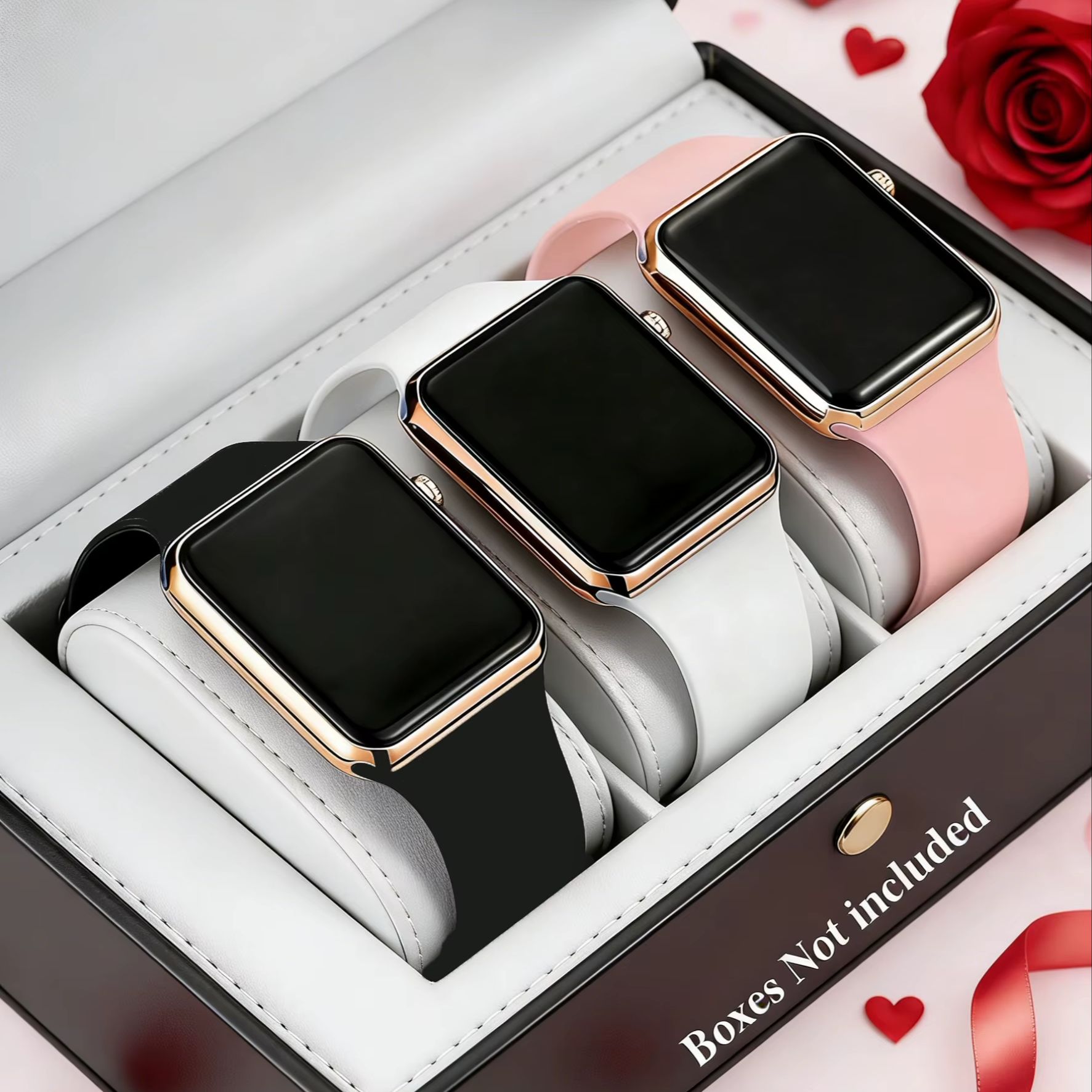 Smartwatch Watches For Girls - مجموعة من 3 ساعات إلكترونية أنيقة