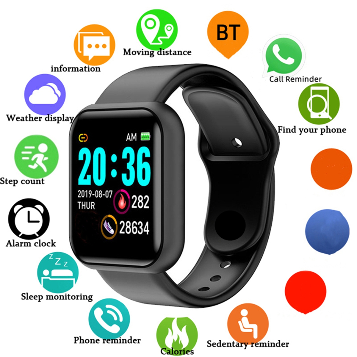 Smartwatch Watches For Girls - الرجال الساعات الذكية شاشة ملونة بلوتوث