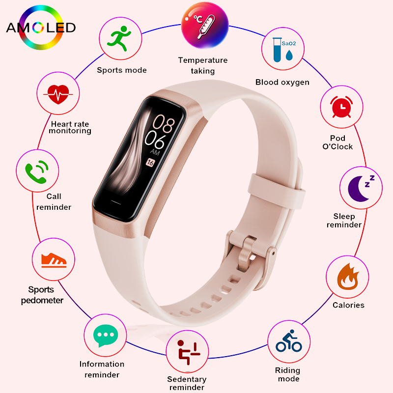 Watches Ladies Smartwatch - Foxbox-ساعة ذكية للرجال والنساء ، مقاومة