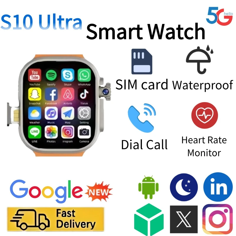Smartwatch Watches Price - ساعة ذكية S10Ultra بشبكة اتصال، تدعم