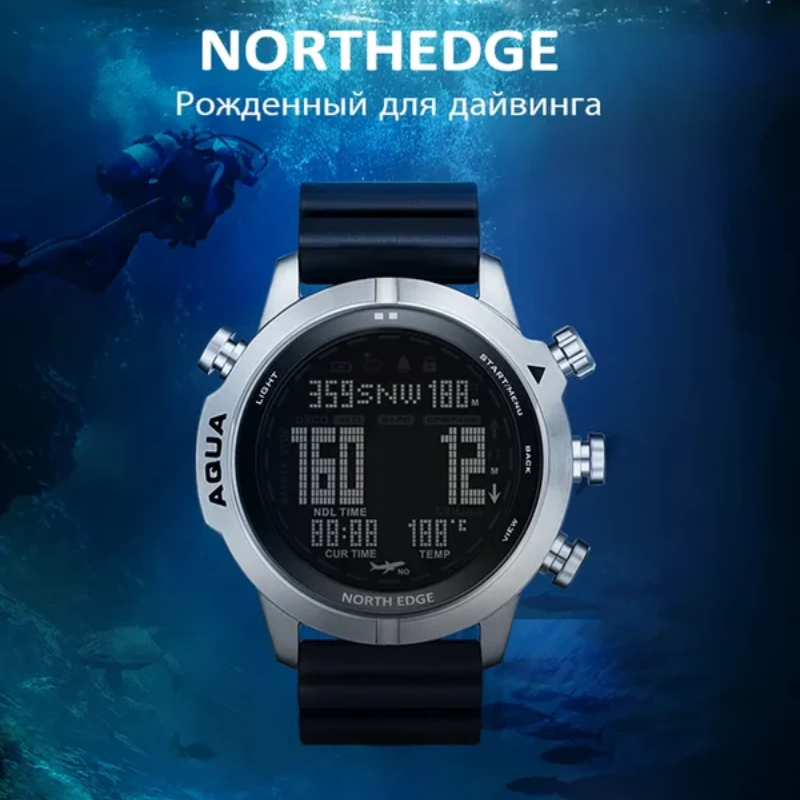ساعة غوص احترافية للرجال من نو - مراجعة Altimeter Compass Watch وسعره