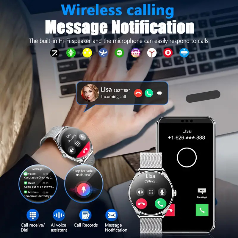 ساعة ذكية جديدة فائقة النحافة  - مراجعة Watches Ladies Smartwatch وسعره