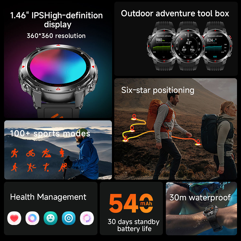 T-Rex 3 المدمج في ثنائي النطاق - مراجعة Altimeter Compass Watch وسعره