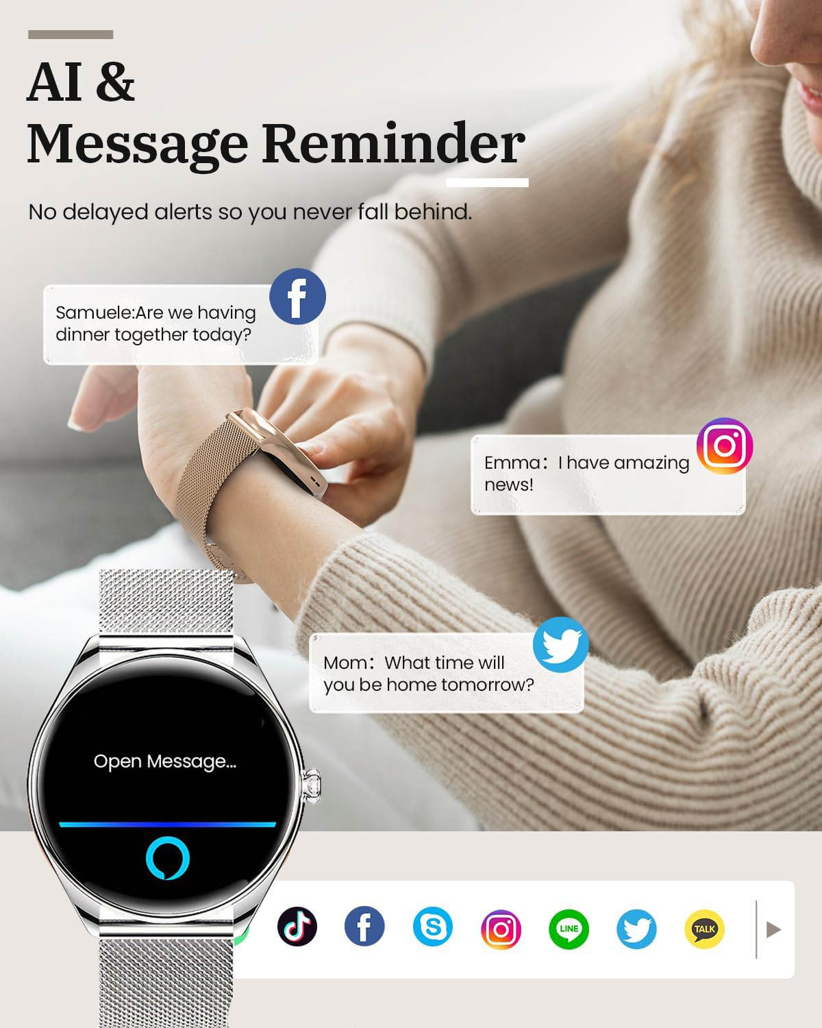 ساعة ذكية أصلية للنساء 2026، ش - مراجعة Watches Ladies Smartwatch وسعره