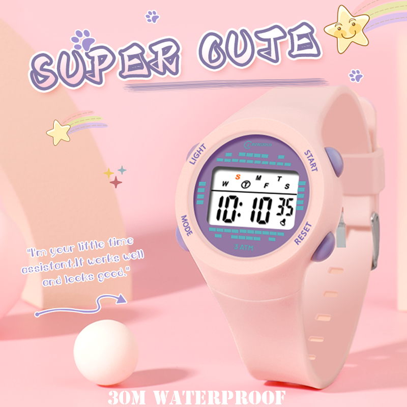 ساعة إلكترونية مقاومة للماء لل - مراجعة Smartwatch Digital Watches For Kid Girl وسعره