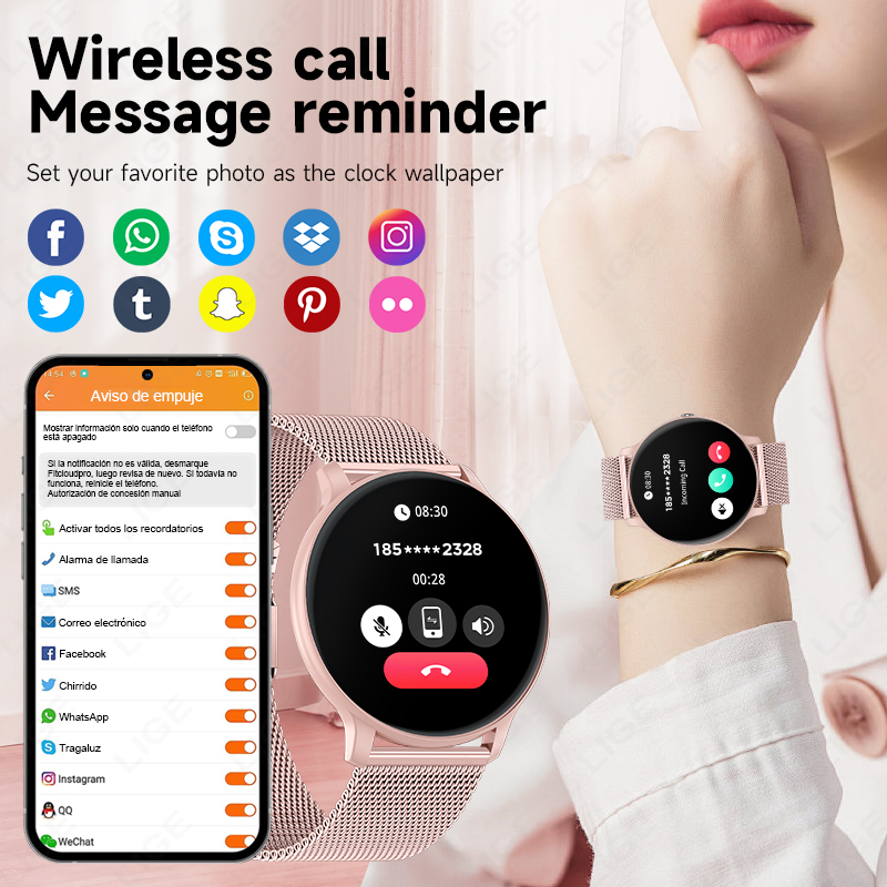 ساعة ذكية نسائية مقاومة للماء  - مراجعة Watches Ladies Smartwatch وسعره