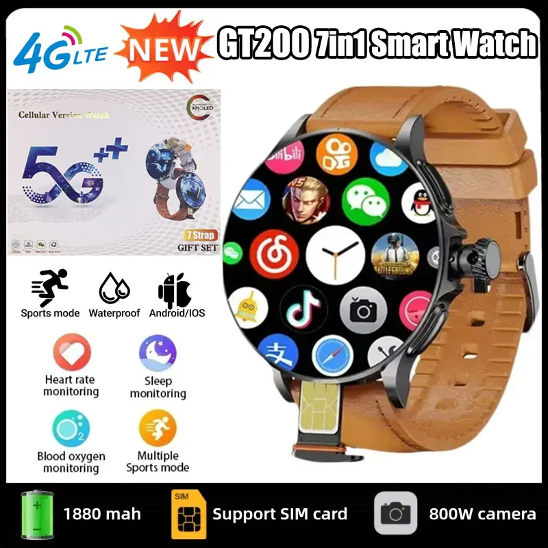 ساعة GT200 الذكية بتقنية 5G، ب - مراجعة Smartwatch Watches For Women With Gps وسعره
