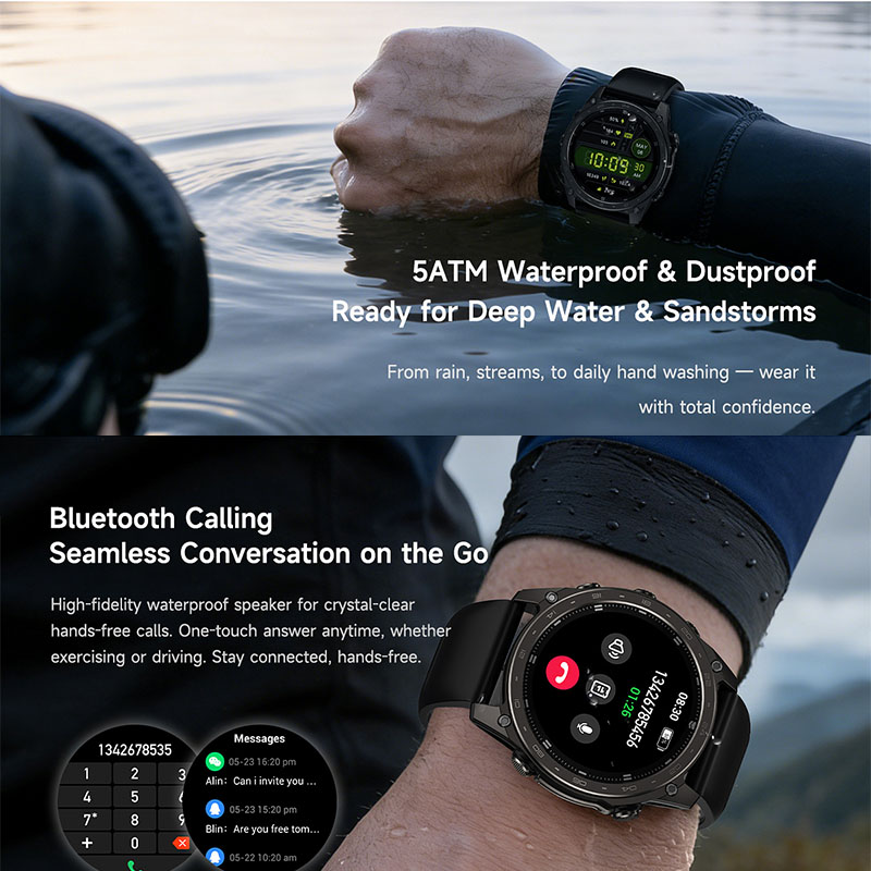 ساعة ذكية جديدة مقاومة للماء 5 - مراجعة Altimeter Compass Watch وسعره
